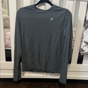 Gymshark Women Gray/Blue Long Sleeve Shirt